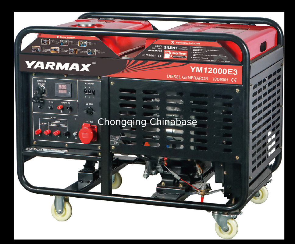 Máy phát điện Diesel di động mở 8.8KW 9.8KW YM12000E YM2V80 làm mát bằng nước