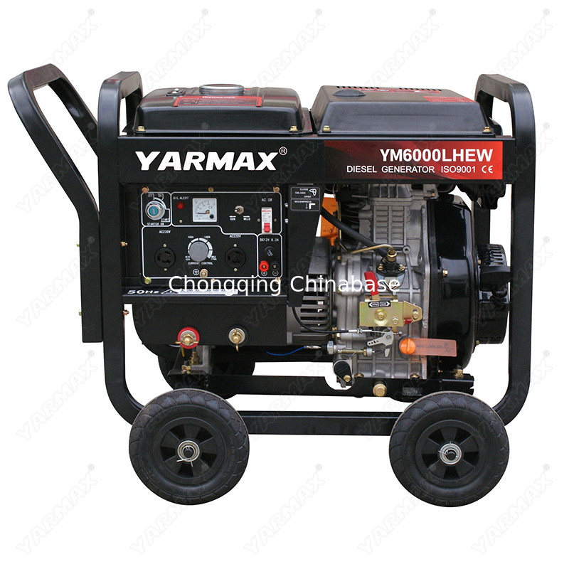 Máy phát điện hàn xi lanh đơn Diesel 220V YM6700 4.5KW 20.4A 25-30V