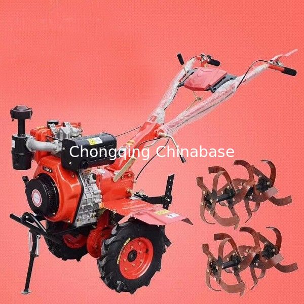 Máy xới điện 186F Diesel 8.5HP 9HP Công suất 186F Diesel 6.5KW Máy xới điện nông nghiệp